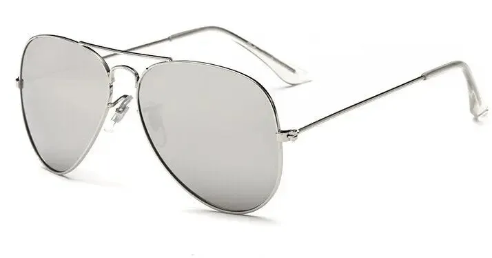 Men’s Retro Silver Sun Glasses