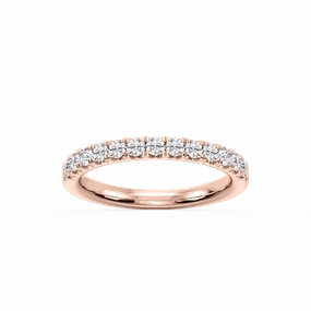 Exquisite Accessory Meredith Round Lab Grown Diamond French Pave Wedding Band