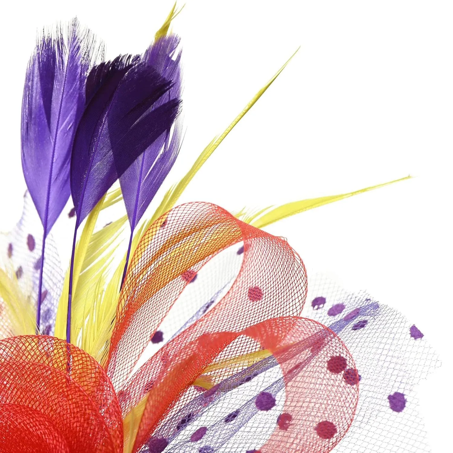 Mesh Feathers Hair Clip Tea Party ladies Hat For Women Wedding Flower Cocktail Hairwear hairbands Headband makeup hairband
