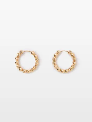 Metal Ball Hoop Earrings