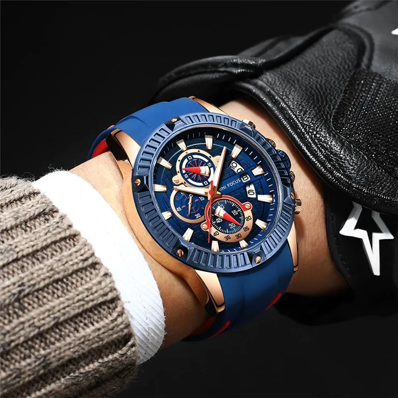 MFPro™ Men's Blue Casual Sports Quartz Waterproof Wrist Watch