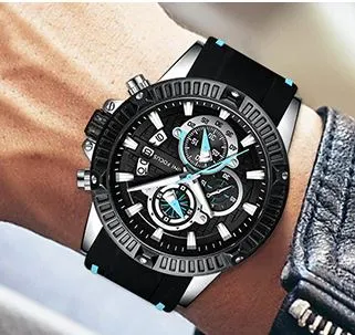 MFPro™ Men's Blue Casual Sports Quartz Waterproof Wrist Watch