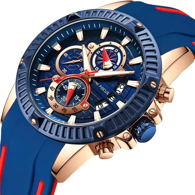 MFPro™ Men's Blue Casual Sports Quartz Waterproof Wrist Watch