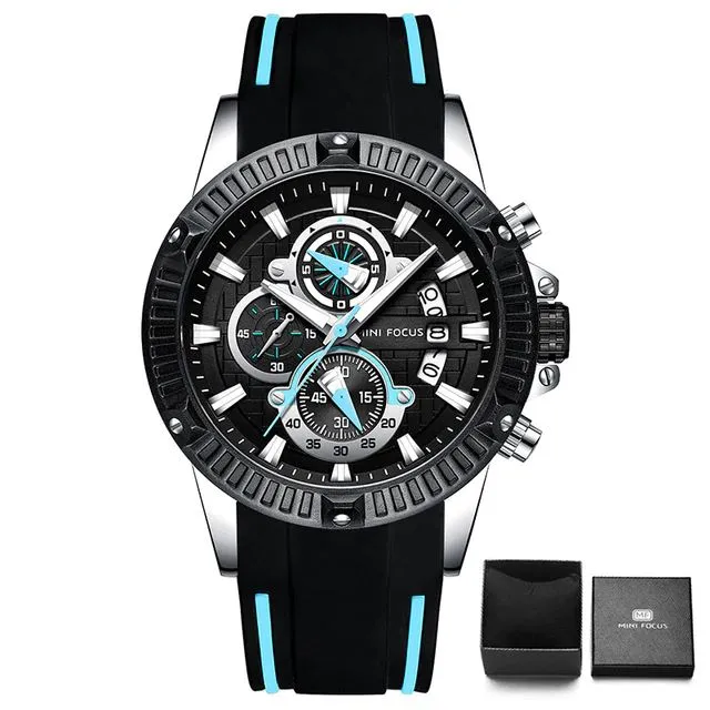 MFPro™ Men's Blue Casual Sports Quartz Waterproof Wrist Watch