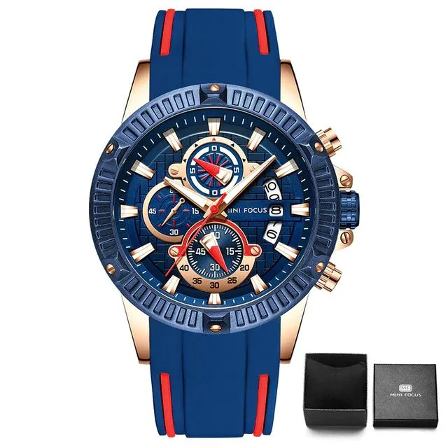 MFPro™ Men's Blue Casual Sports Quartz Waterproof Wrist Watch