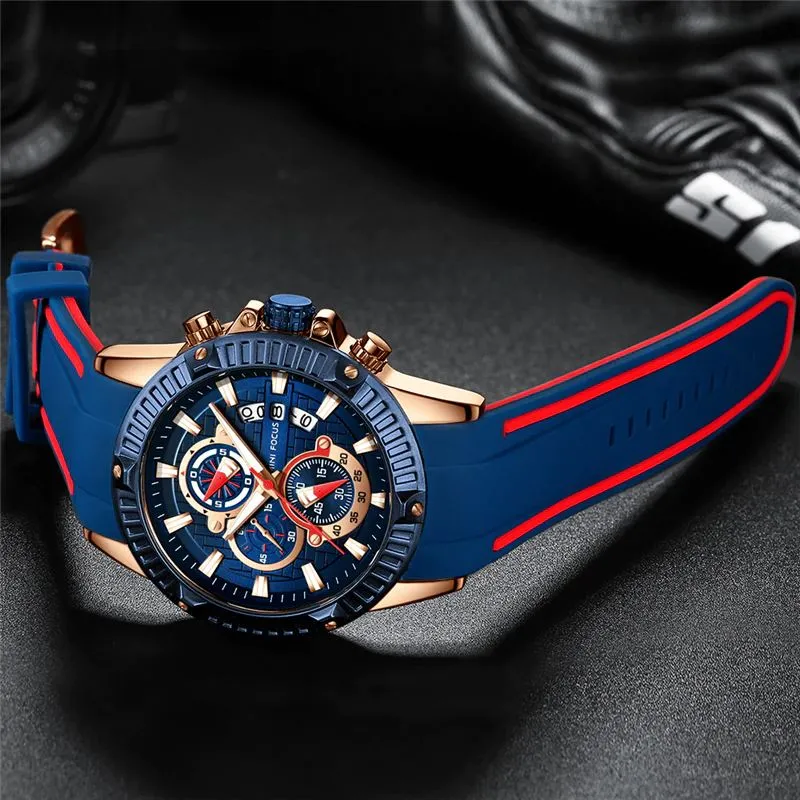MFPro™ Men's Blue Casual Sports Quartz Waterproof Wrist Watch