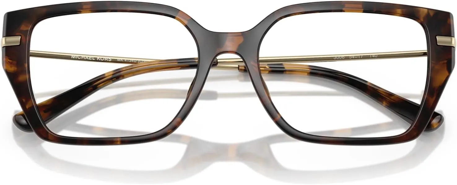 Michael Kors Women's Mk4134u Crete Universal Fit Rectangular Prescription Eyewear Frames