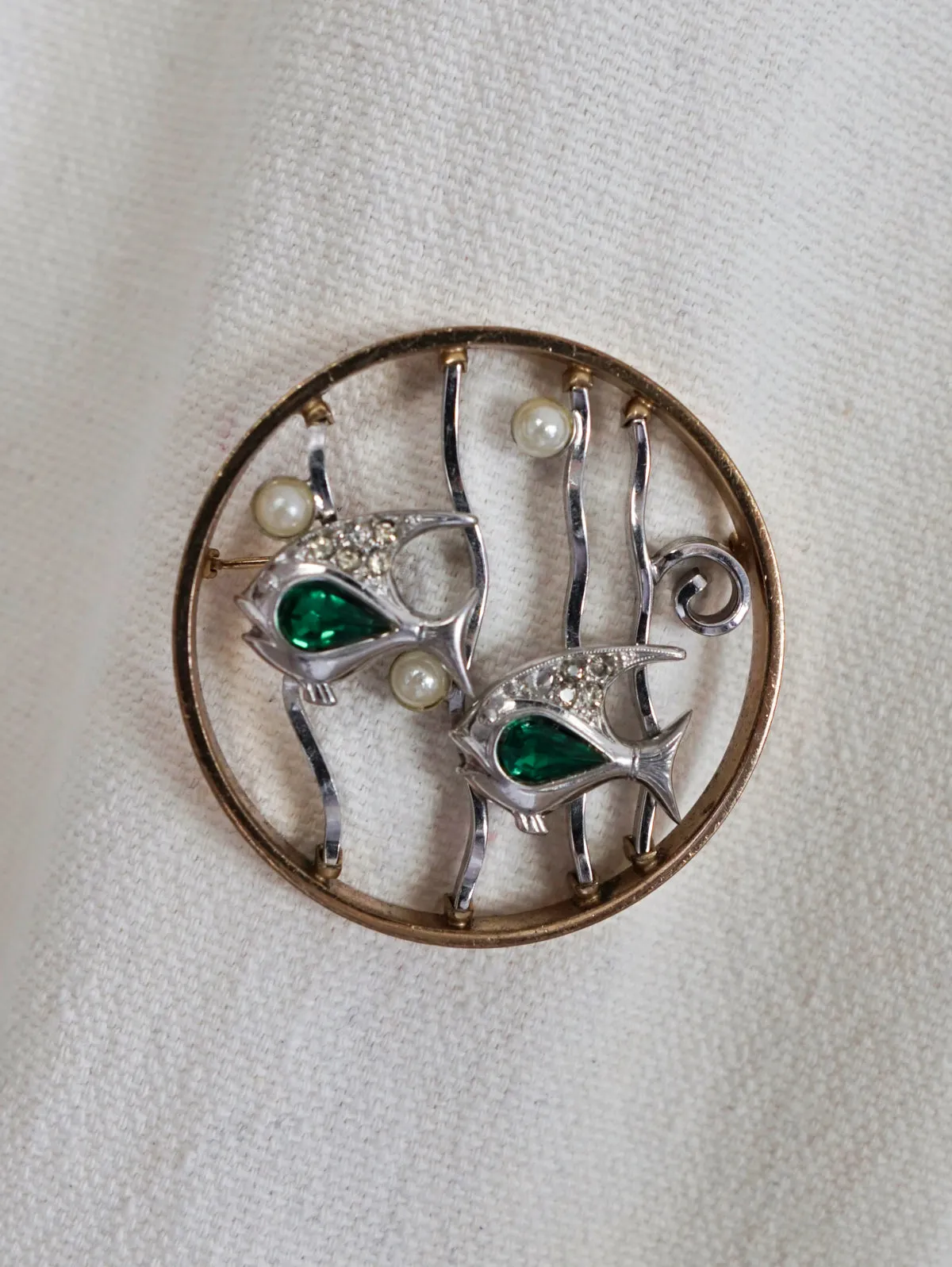 Mid Century Angel Fish Bubble Brooch