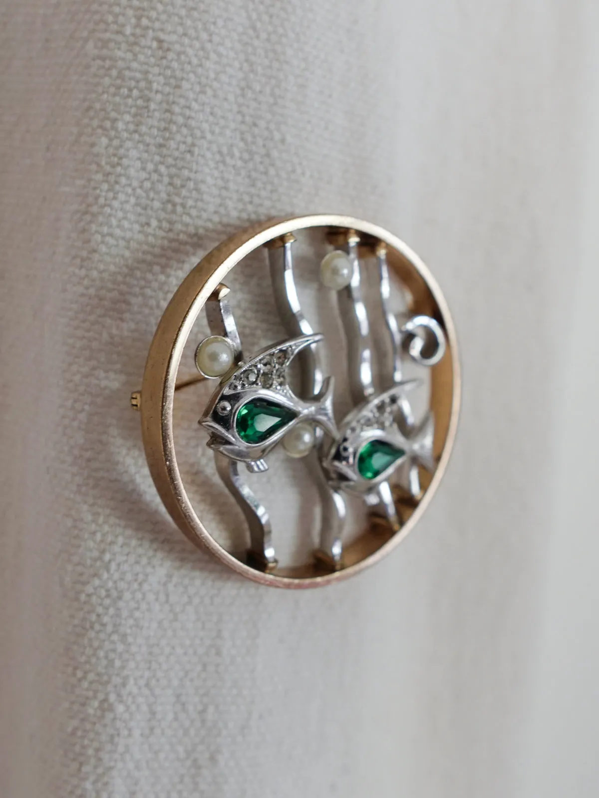 Mid Century Angel Fish Bubble Brooch