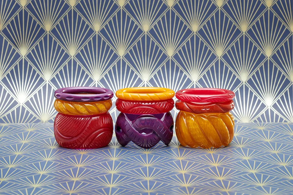 Midi Golden Bordeaux Fakelite Duchess Bangle