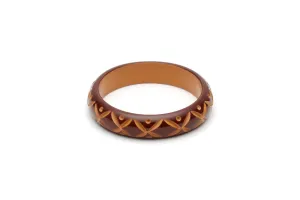 Midi Walnut Carved Maiden Bangle