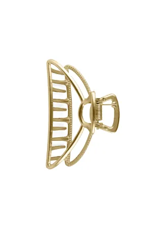 Mighty Moon Metal Hair Claw Clip - Matte Gold