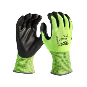 Milwaukee 48738942 Large Cut Level 4 High Visibility Polyurethane Dipped Gloves