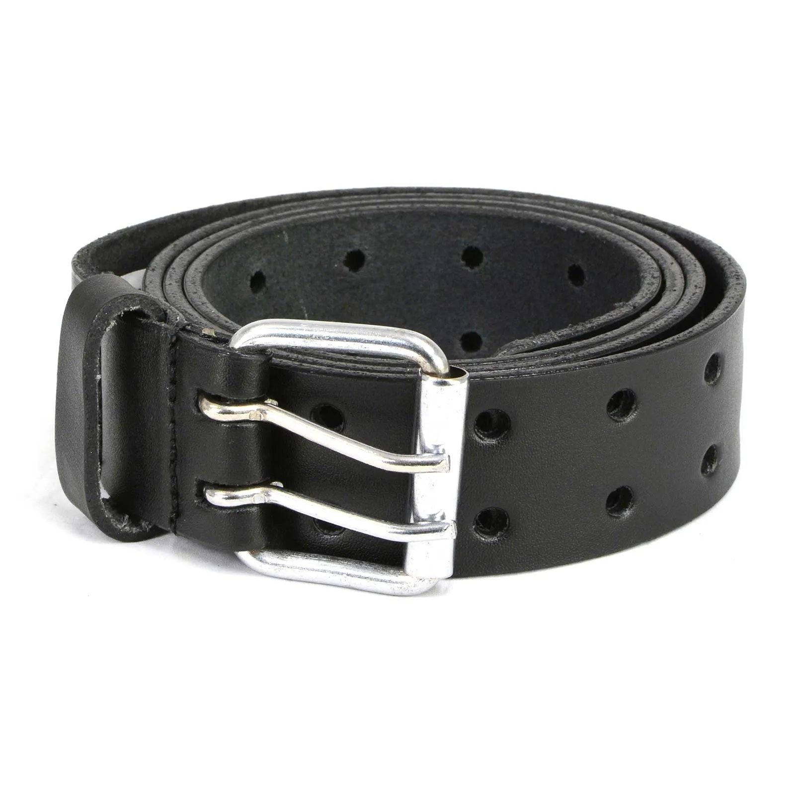 Milwaukee Leather MP7121 Men's Double Prong - Black Genuine Leather