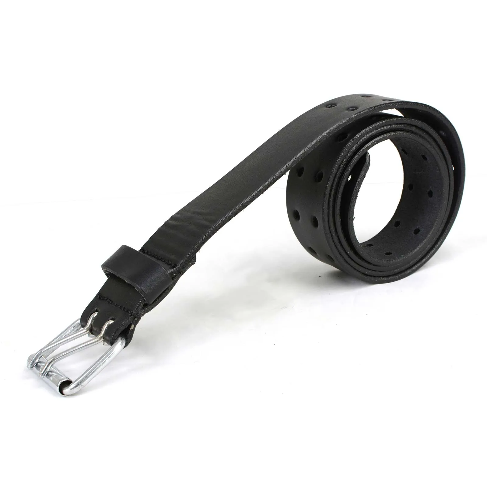Milwaukee Leather MP7121 Men's Double Prong - Black Genuine Leather