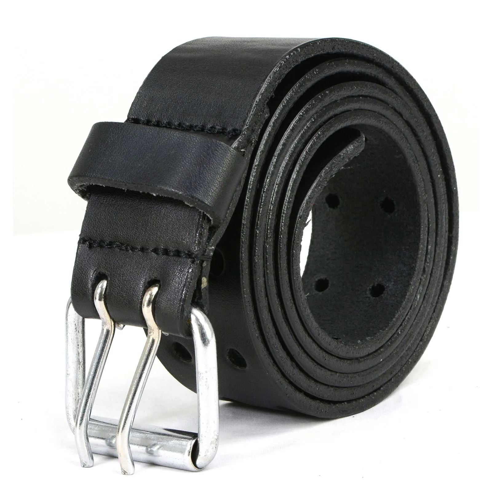 Milwaukee Leather MP7121 Men's Double Prong - Black Genuine Leather