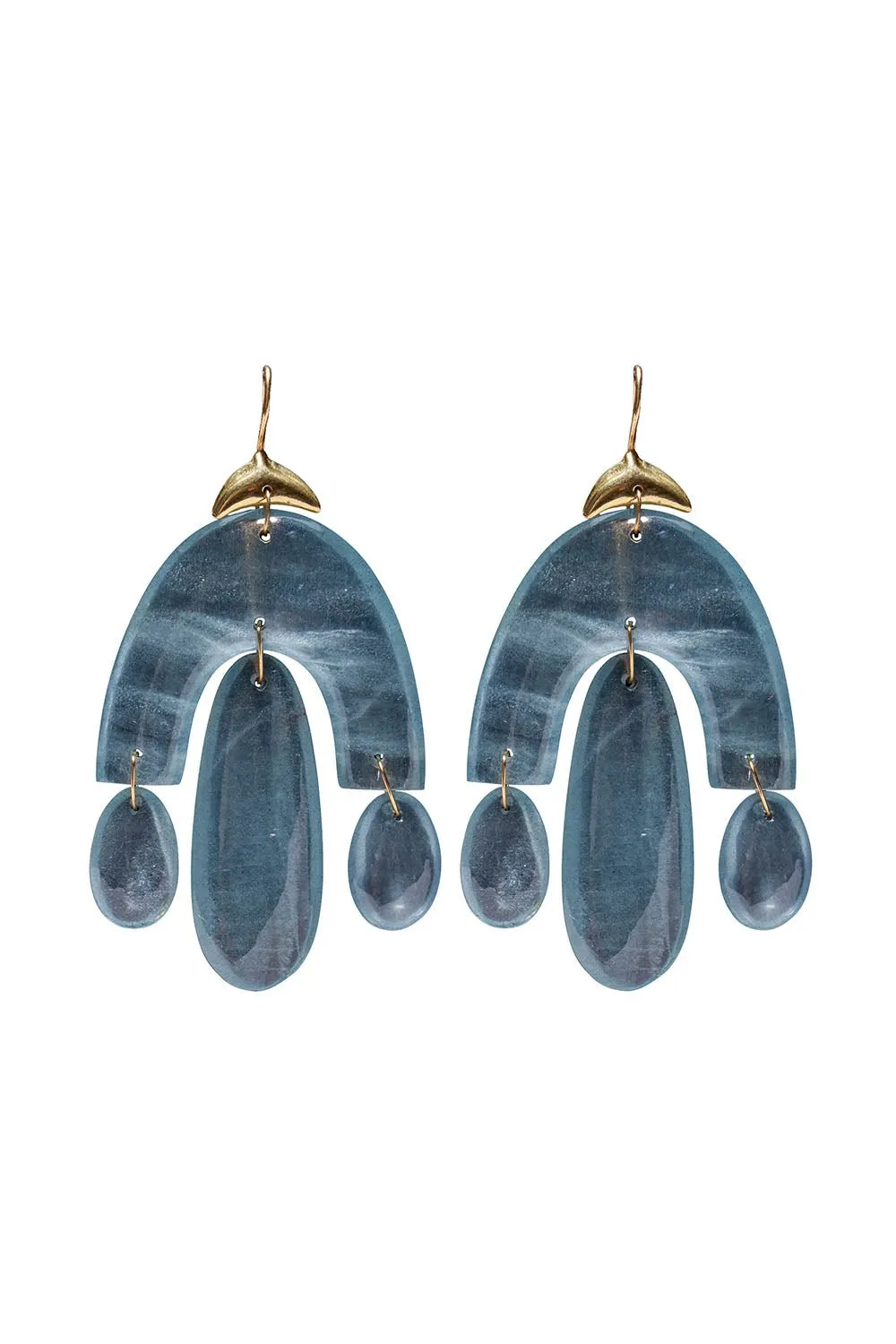 Mini Aquamarine Chandelier Earrings