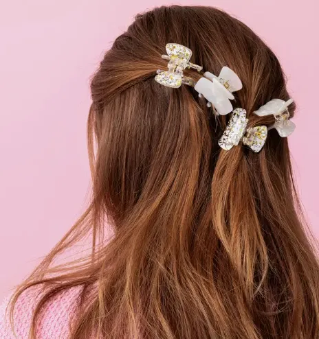 Mini Claw Clips - Pearl Confetti