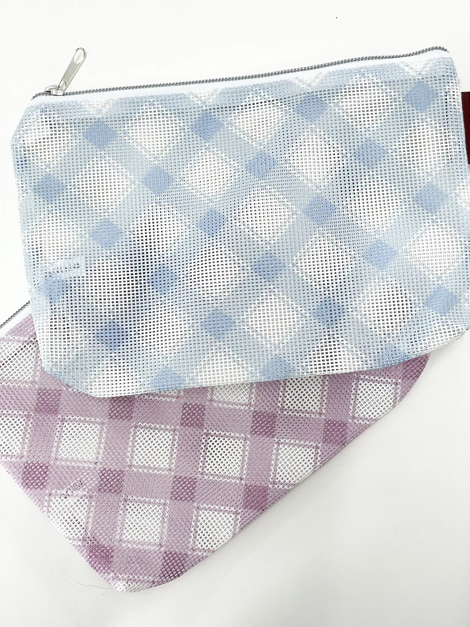 Mini Mad for Plaid Zipper Pouch - Bluebell