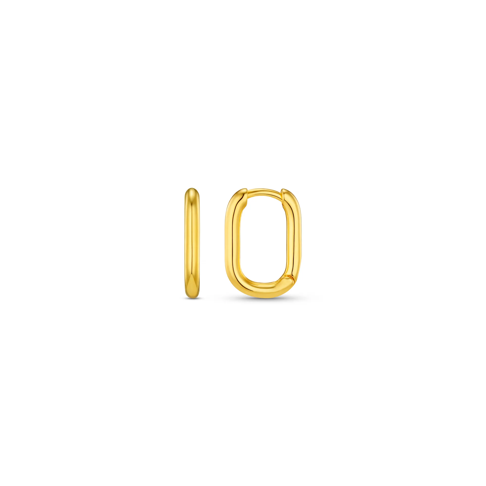 Mini Oval Hoop Earrings - Gold