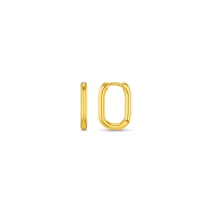 Mini Oval Hoop Earrings - Gold