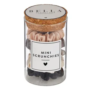 Mini Satin Scrunchies Jar - Ivory Ombre