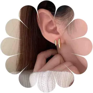Minimalist Gold Teardrop Ear Claw Earrings Polished Metal Stud Earrings Small Bar Geometric Earrings Tiny Geometric Earrings Jewelry for Women