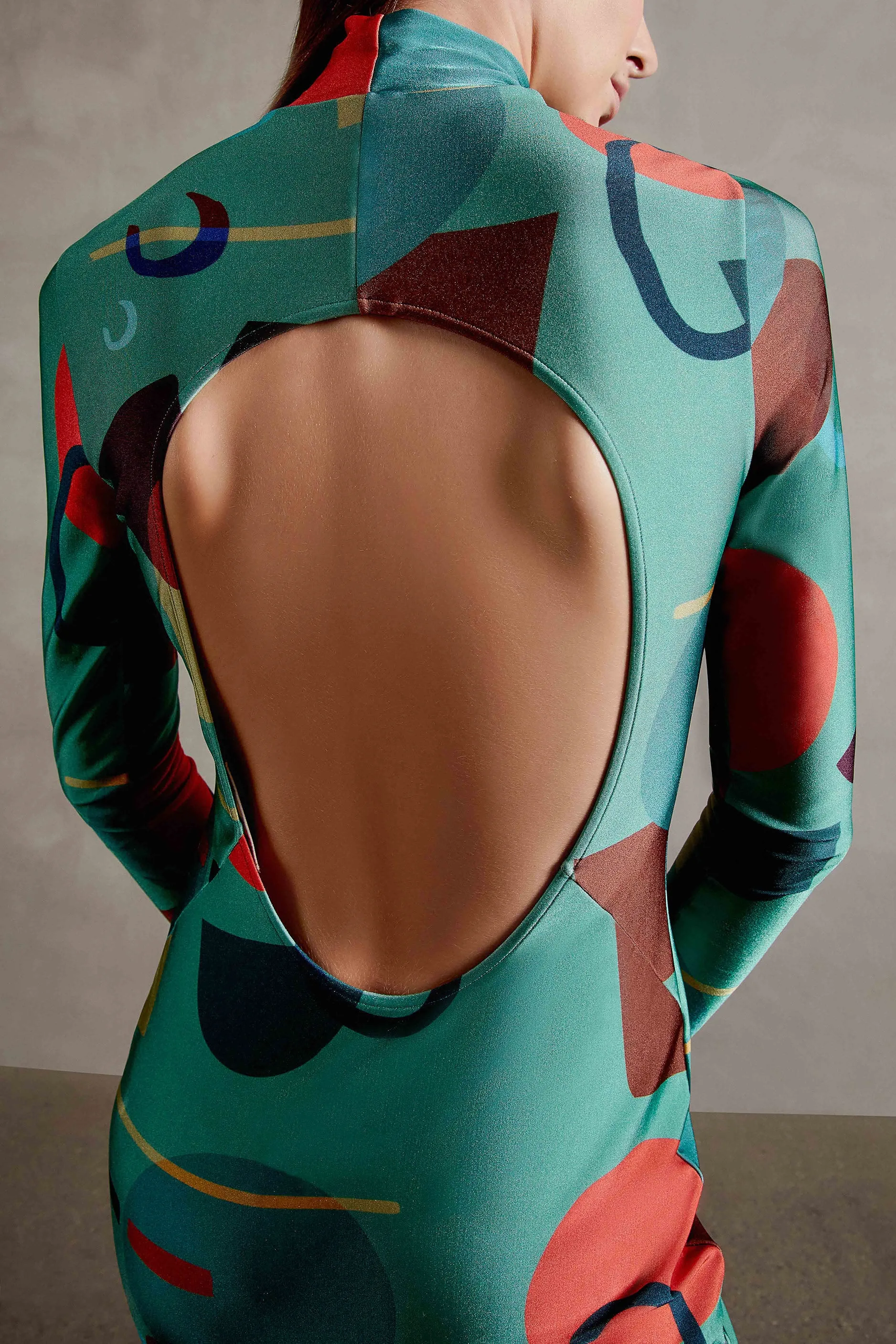 Modernism Open-Back Long Dress