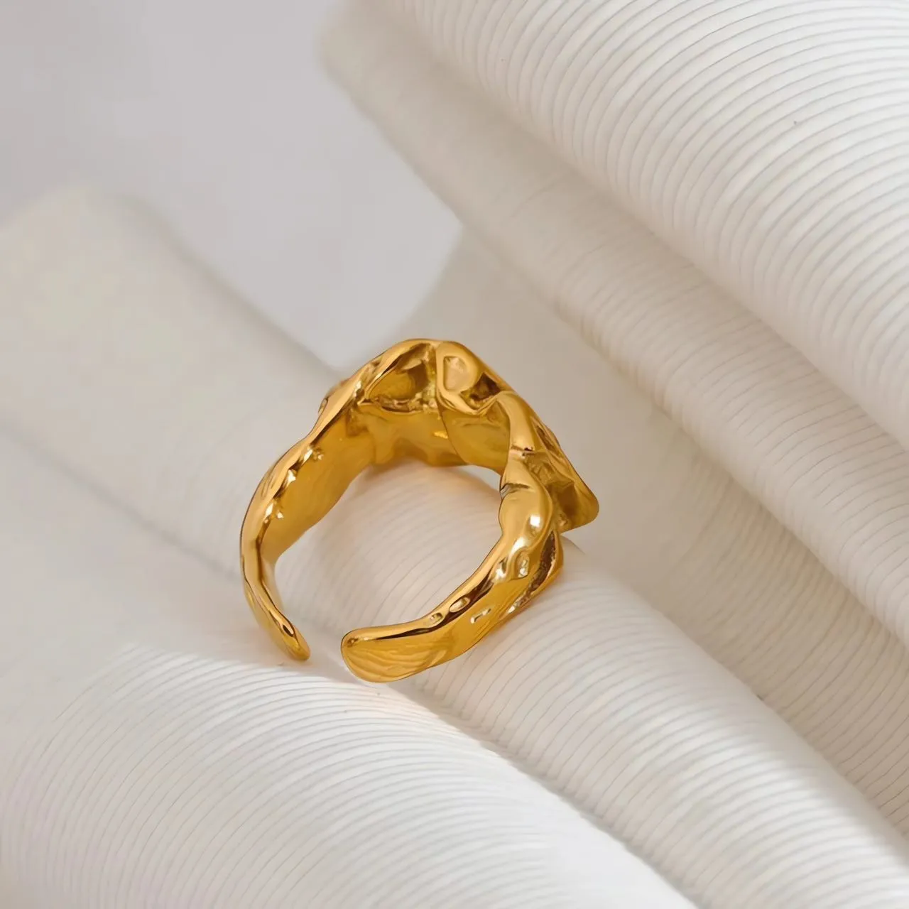 Molten Metal Statement Ring