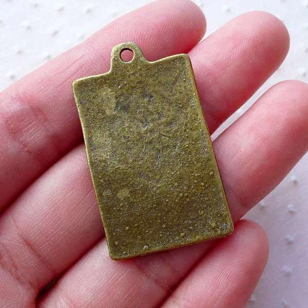 Mother and Son Charms (1pc / 22mm x 37mm / Antique Bronze) Necklace Keychain Handbag Charm Baby Shower Favor Charm New Mom Gift CHM2140