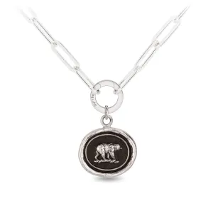 Mother Bear Large Paperclip Chain Necklace