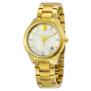 Movado Bellina White Mother of Pearl Dial Ladies Watch 0606980