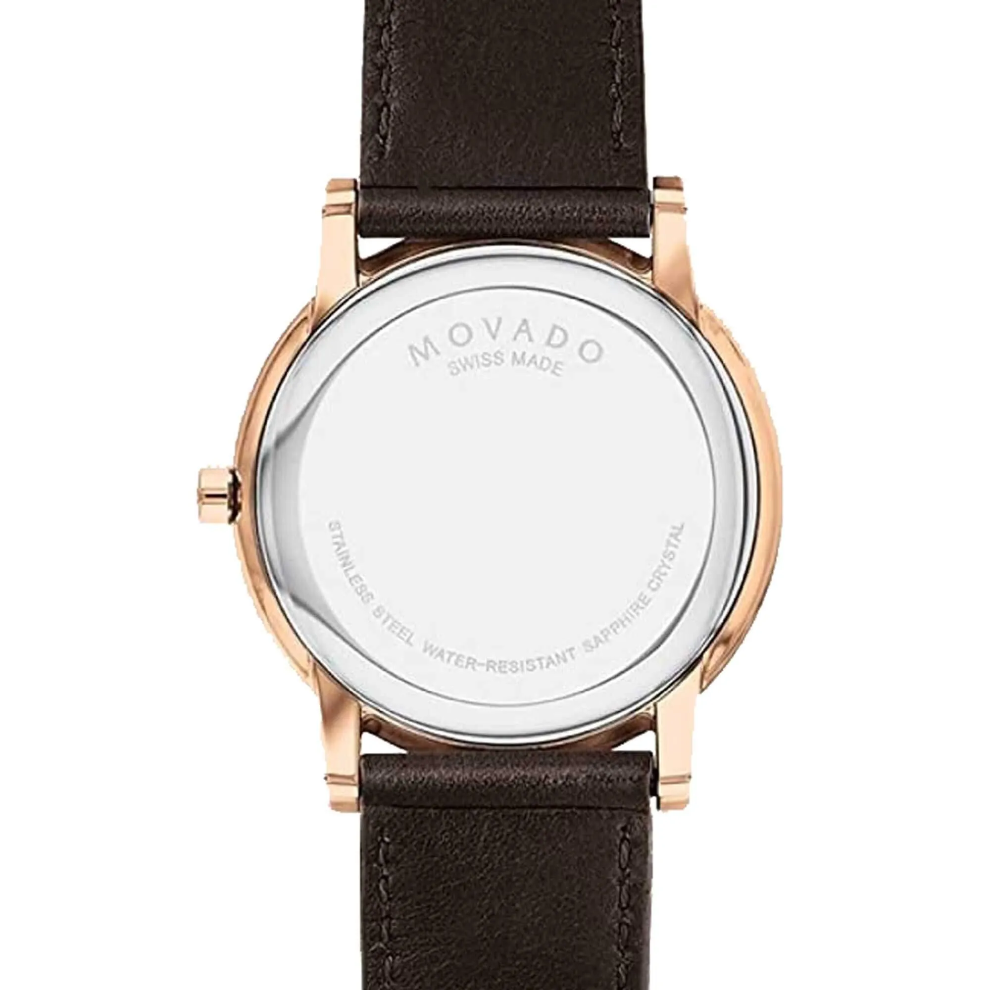 Movado Men's Watch - Museum Classic Quartz Yellow Gold Case Brown Strap | 0607316