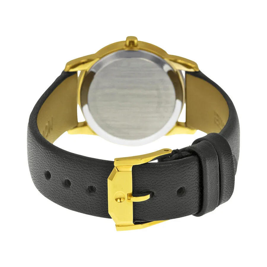 Movado Museum Black Dial Black Leather Ladies Watch 606877 0606877