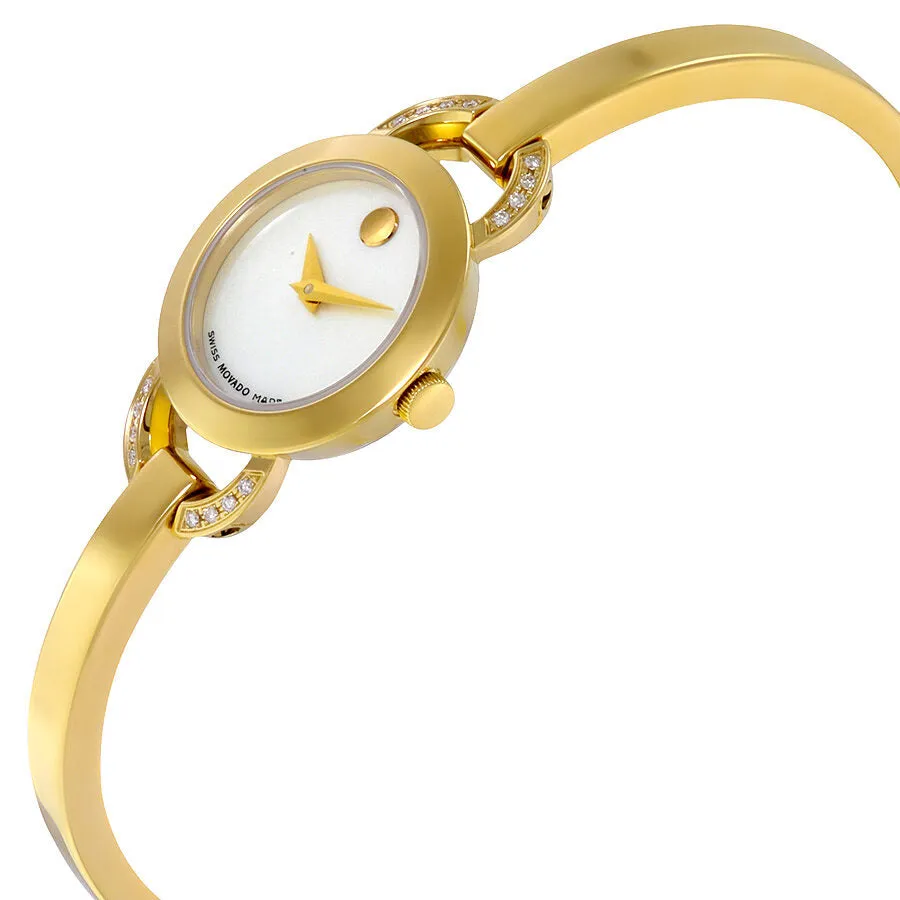 Movado Rondiro White Mother of Pearl Dial Ladies Watch 0606889