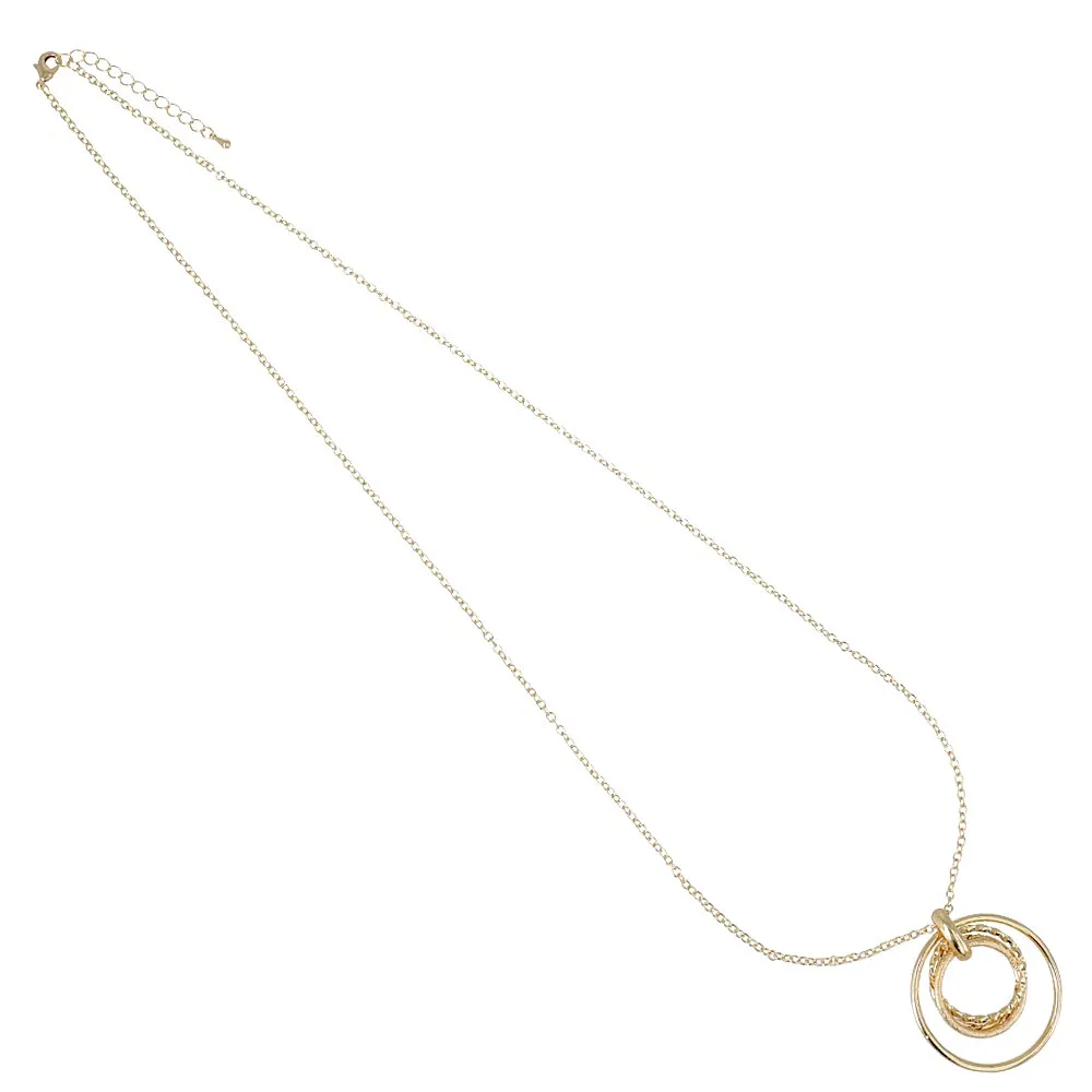 Multi Circle Long Necklace