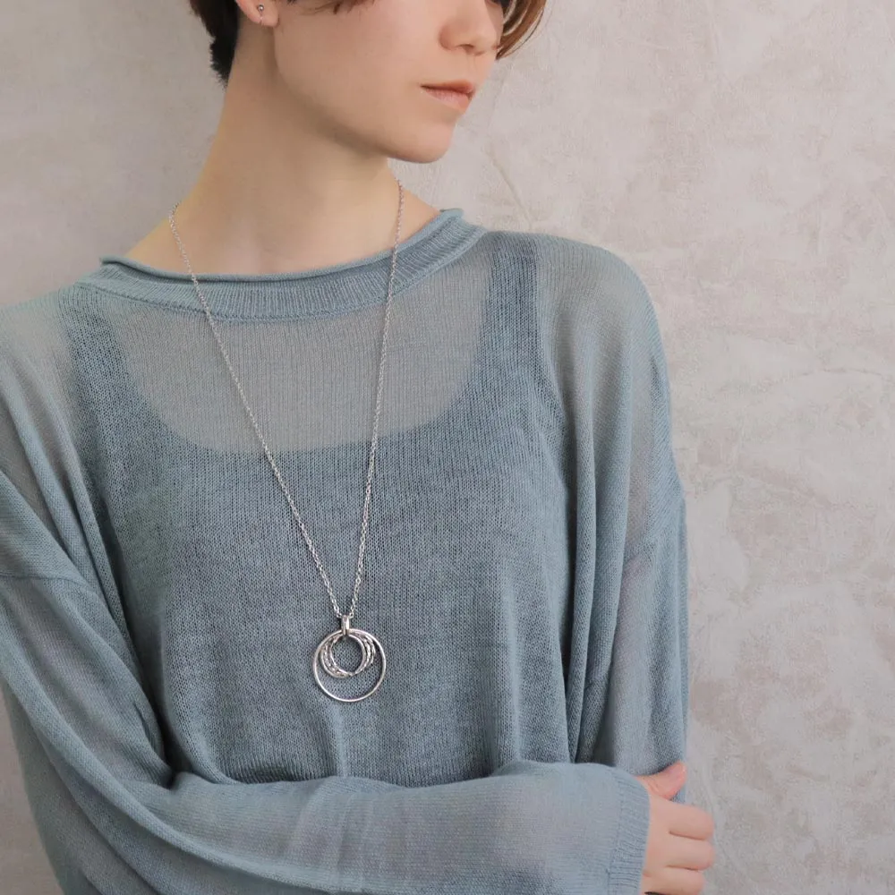 Multi Circle Long Necklace