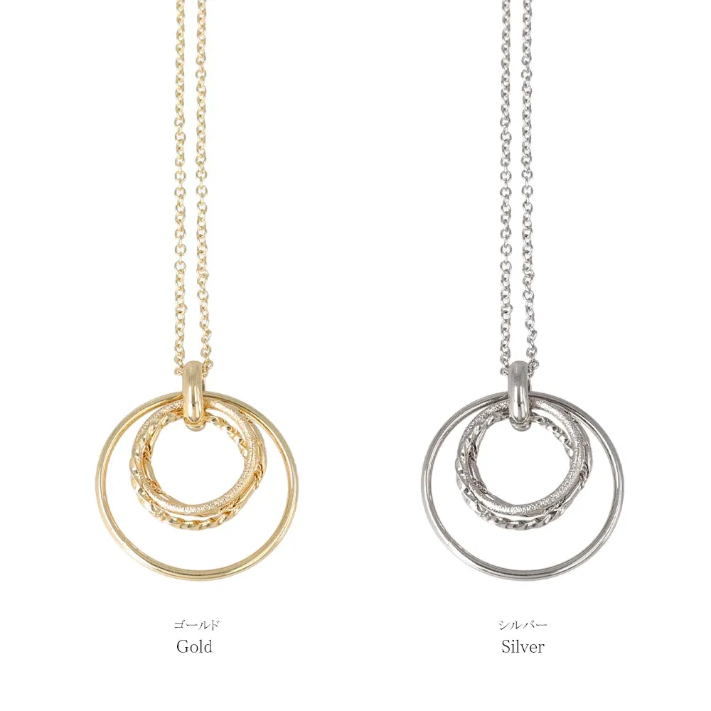 Multi Circle Long Necklace