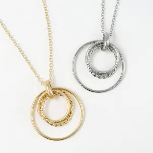 Multi Circle Long Necklace