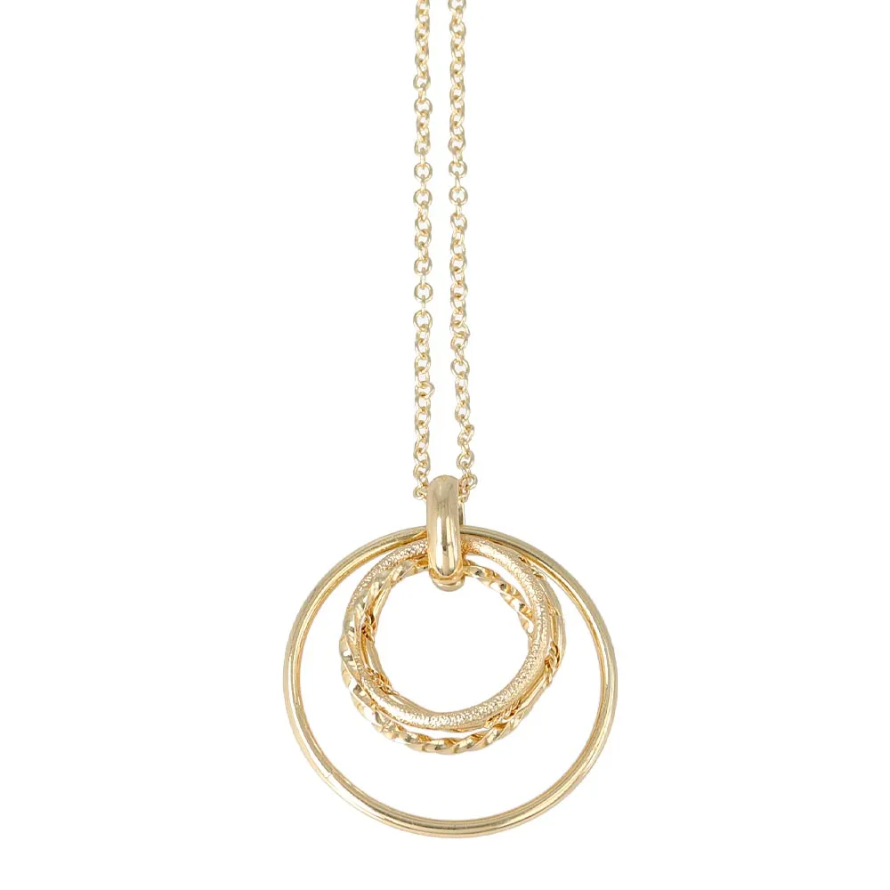 Multi Circle Long Necklace
