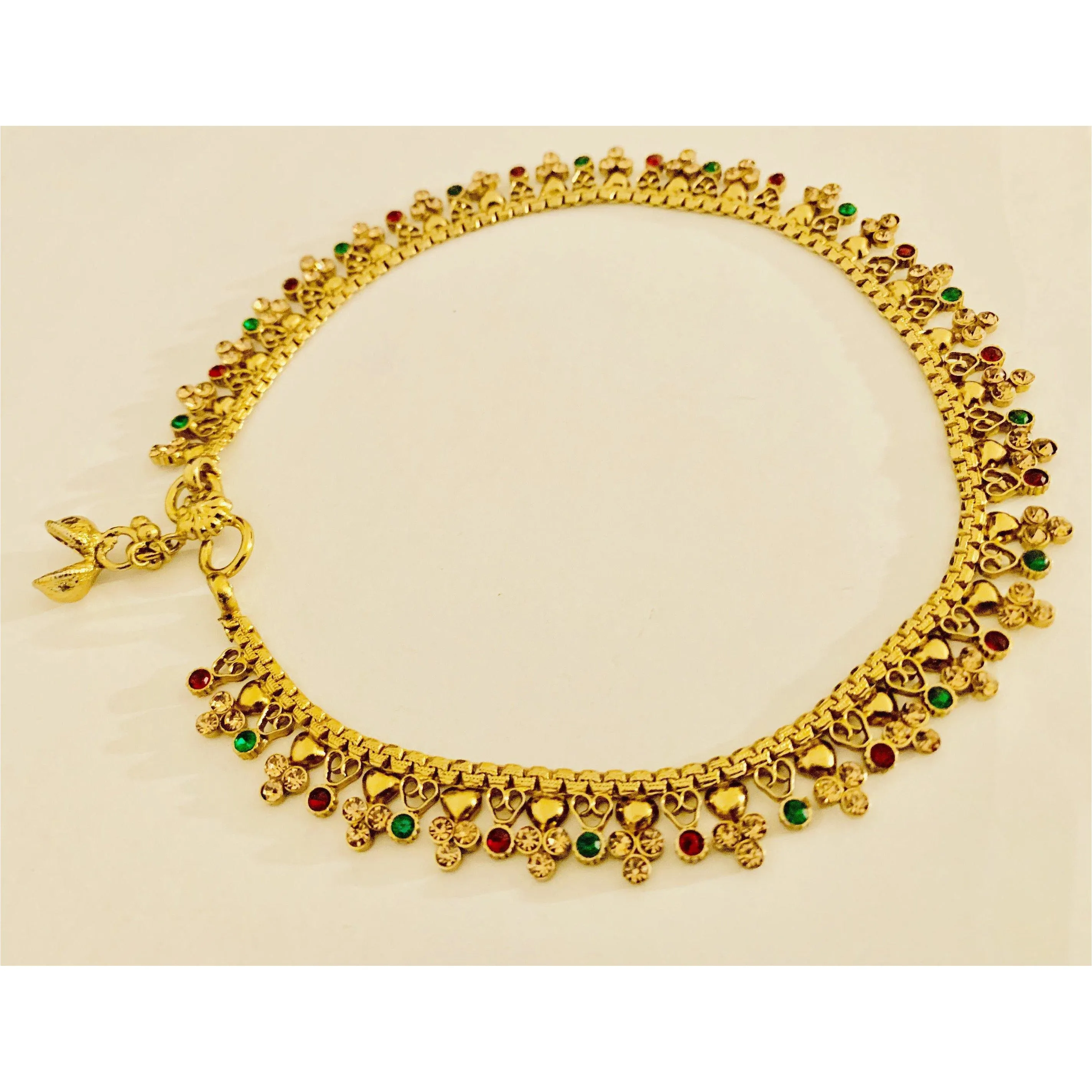 Multi-Color Gold Anklet