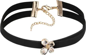 Multi Layered Choker Necklaces for Women, 2 Layer Necklace Choker Gothic with Cubic Zirconia Charms, Adjustable Length