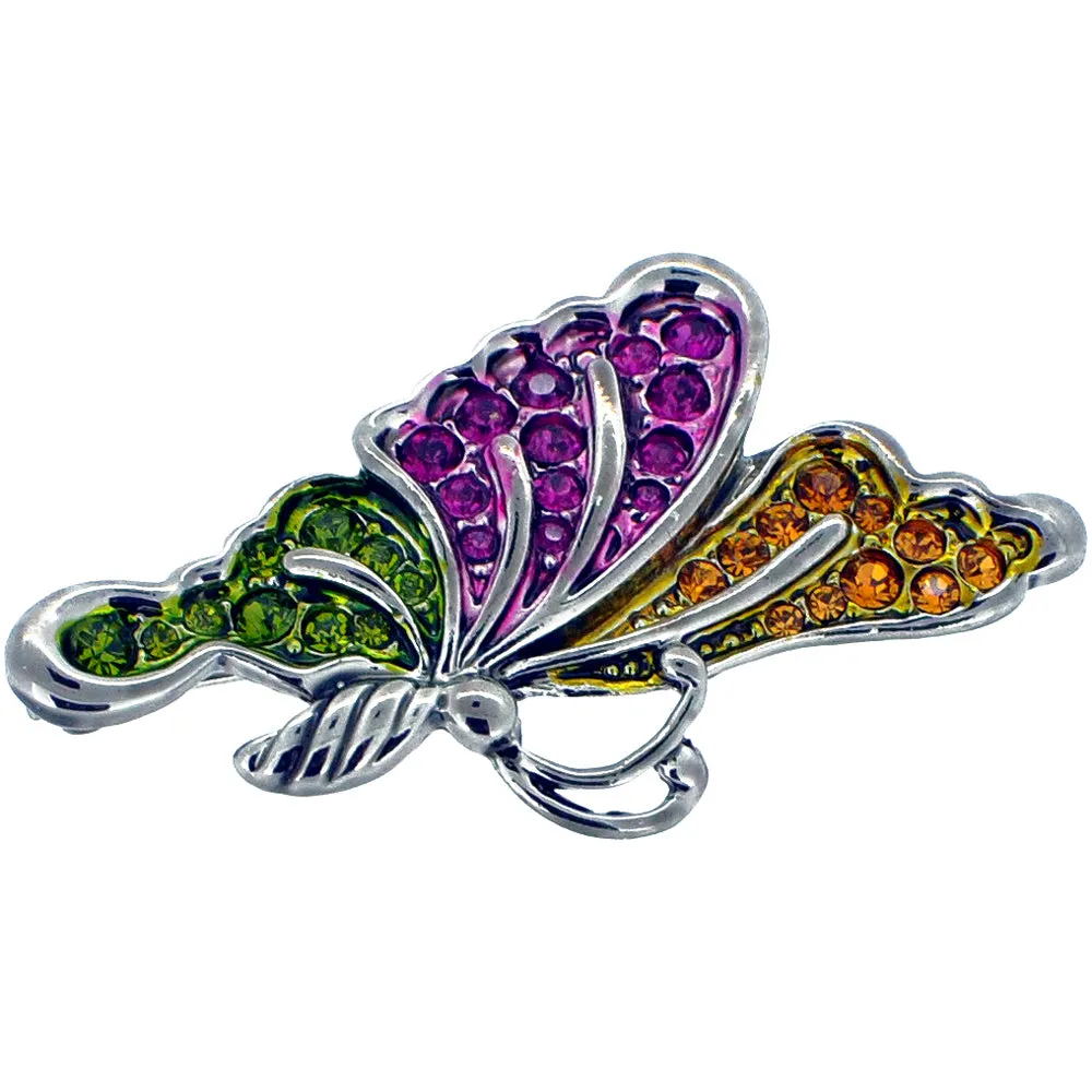 Multicolor Flying Butterfly Pin Brooch