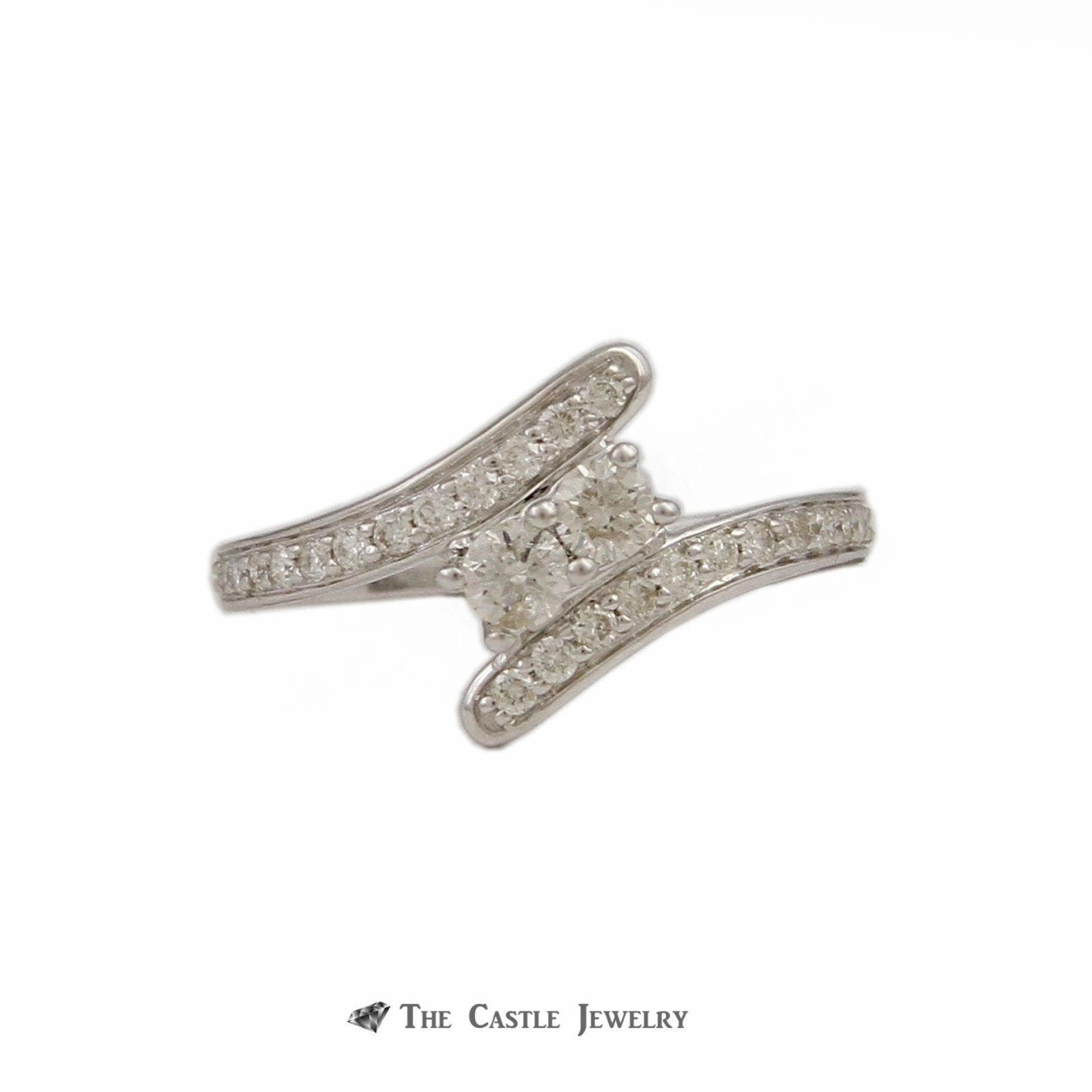 Genuine Sentiment Budget Product My True Love, My Best Friend 2 Round 1/2cttw Diamond Ring in 14K White Gold