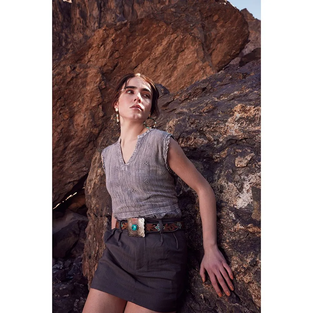 Myra Bag - Klepto Hand Tooled Concho Belt