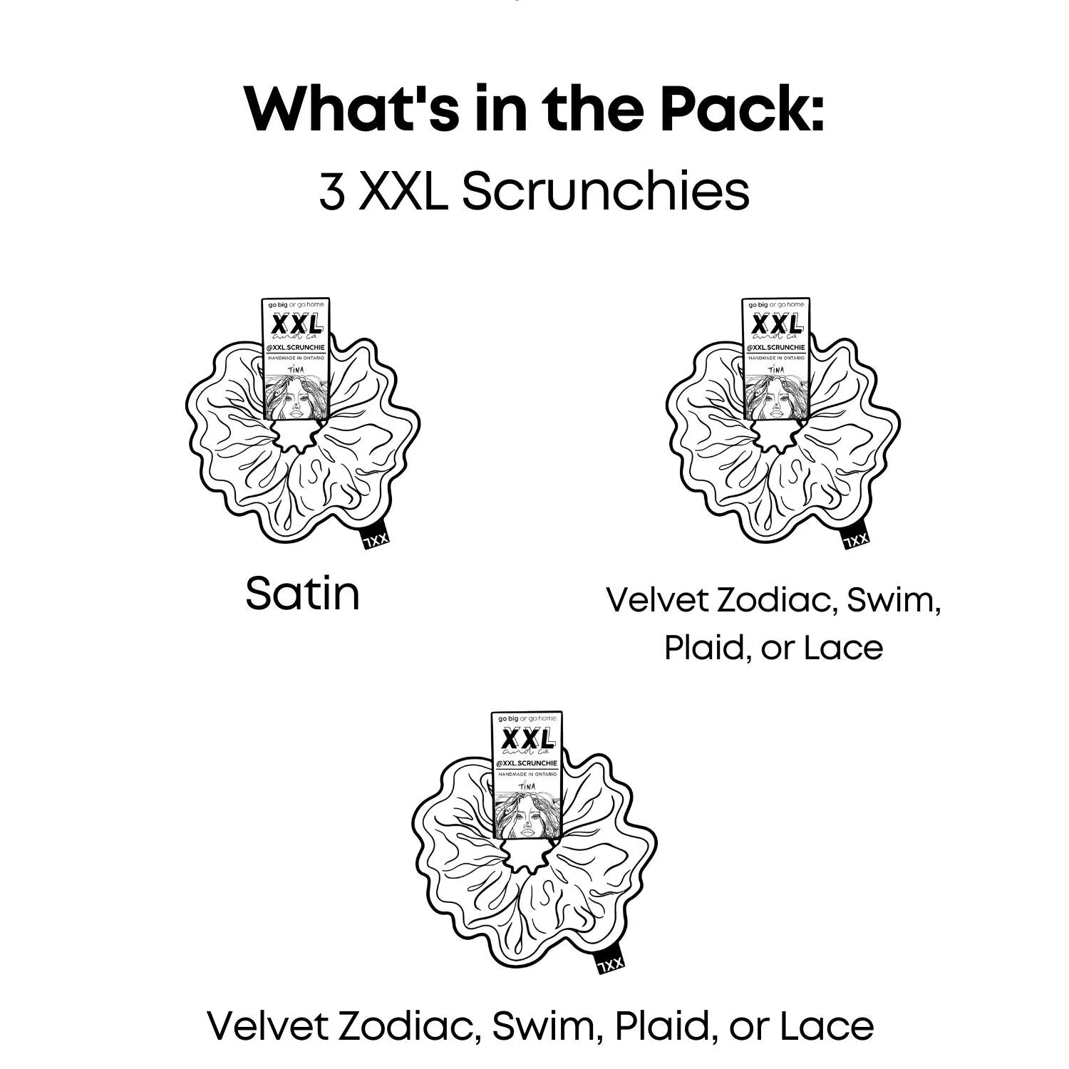 Mystery 3-Pack XXL Scrunchie