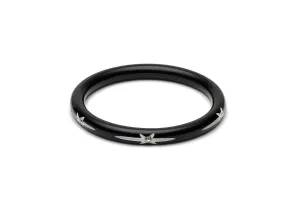 Narrow Black Starburst Duchess Bangle