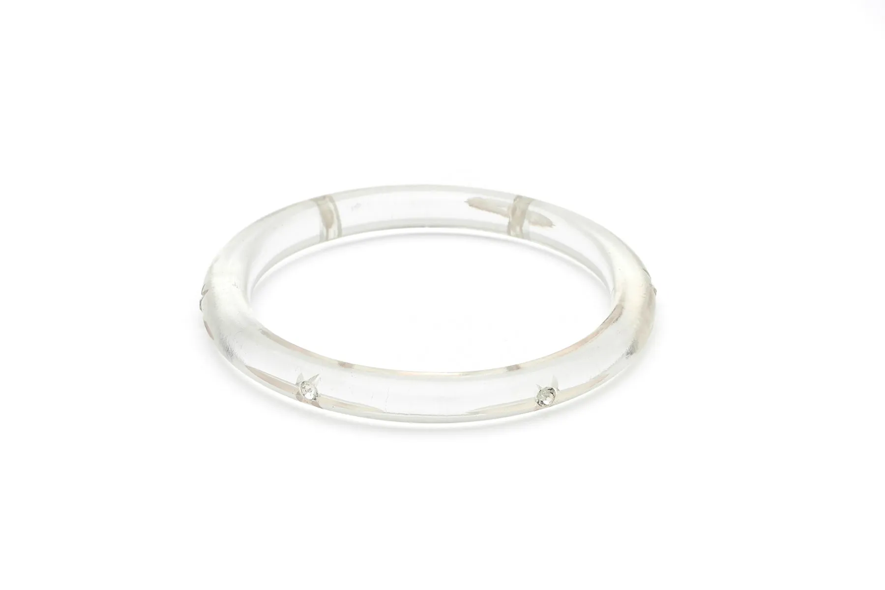 Narrow Clear Starburst Bangle