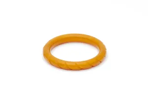 Narrow Golden Mustard Fakelite Maiden Bangle