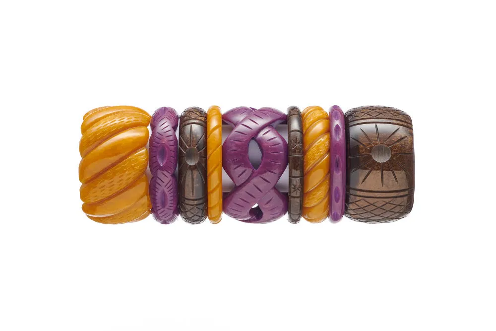 Narrow Golden Mustard Fakelite Maiden Bangle
